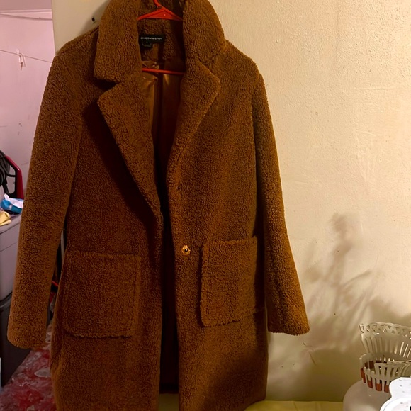 Teddy coat material trench coat - Picture 1 of 6